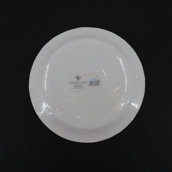 Shabby Chic Rachel Ashwell 9in Paper Plates 16 Count Gray White Lace Design NEW - Picture 4 of 7